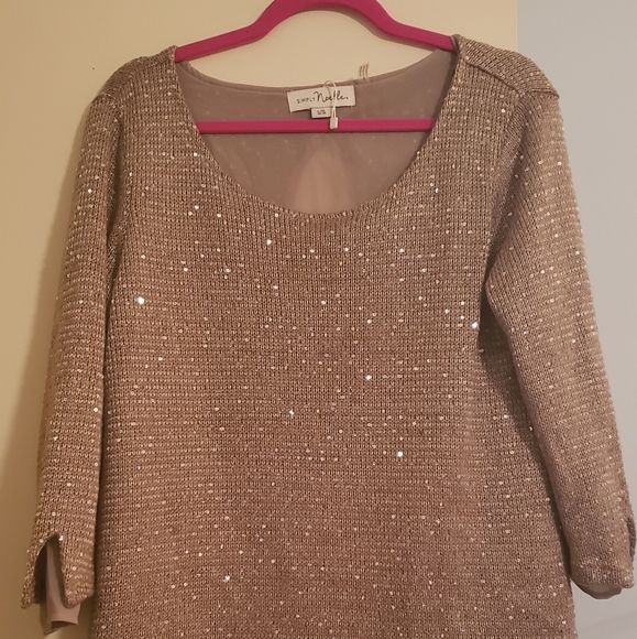 dressy gold sweater